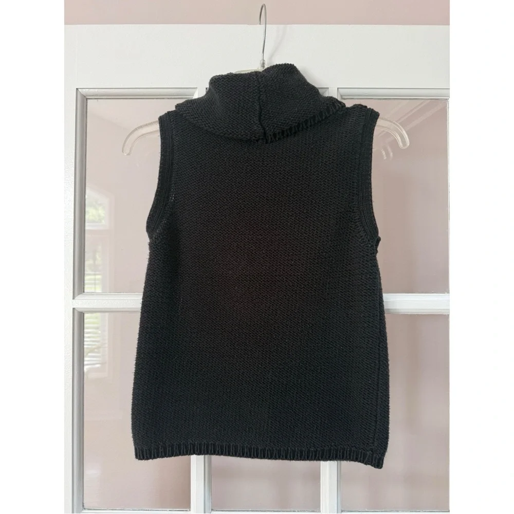 Old Navy Black Sleeveless Cowl Neck Sweater - Picture 2 of 3